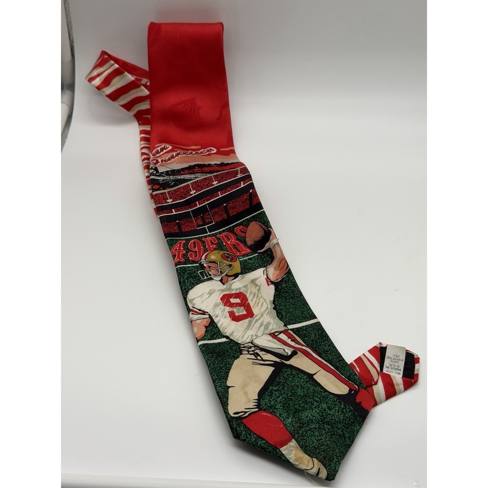 Vtg 90's San Francisco 49ers USA Made Silk Quarterback NFL Tie
